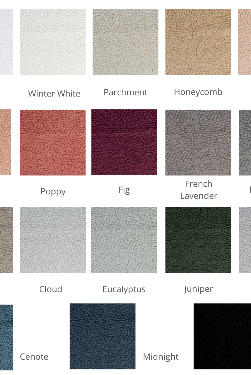 [allvariants]: a grid of quilted cotton sateen in available colorways.